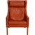 2204 Wingchair in Cognac Leather by Børge Mogensen, 1980s For Sale - Image 18 of 18