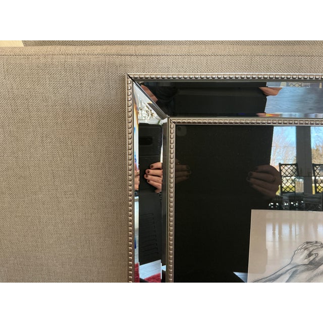 French 1970s Framed Print Woman Sleeping in Mirror Beaded Frame - Francine Van Hove For Sale - Image 3 of 5