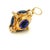 Purple Vintage 18k Gold Rotating Amethyst Cube Charm Pendant For Sale - Image 8 of 11