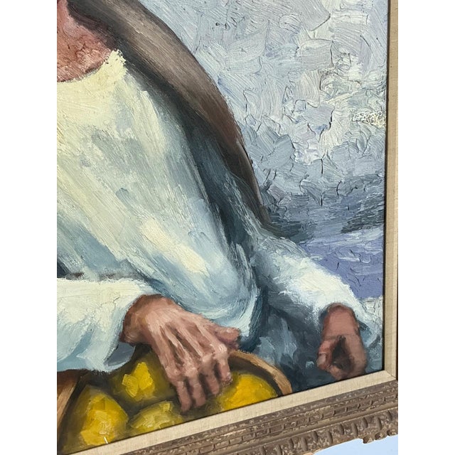 Vintage Expressionist Impasto Portrait in Wood Frame For Sale - Image 4 of 16