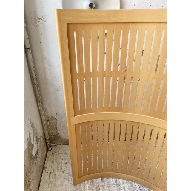 Large Curved Beech Screen, 1980s, Set of 3 For Sale - Image 18 of 18