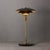 Not Yet Made - Made To Order Rancho Mirage Table Lamp - Matte Black & Gold-Leaf Shade, Weathered Brass, Black Marble Base For Sale - Image 5 of 12