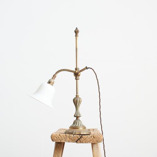 french antique brass rise and fall pump desk lamp an original french rise and fall desk lamp. The lamp is brass and...