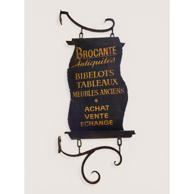 Industrial Vintage Dealer Iron Sign, 1930s For Sale - Image 3 of 5