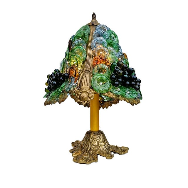 Green Vintage Italian Table Lamp in Murano Glass, 1975 For Sale - Image 8 of 13
