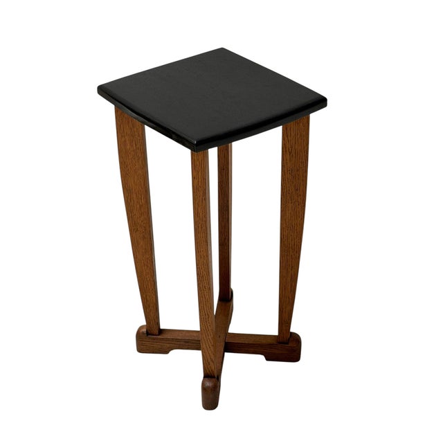 Art Deco Dutch Side Table in Oak, 1920s For Sale - Image 6 of 8