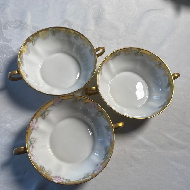 Antique Haviland Cream Soup Bowl With Handles - Set of 2 For Sale In Detroit - Image 6 of 9