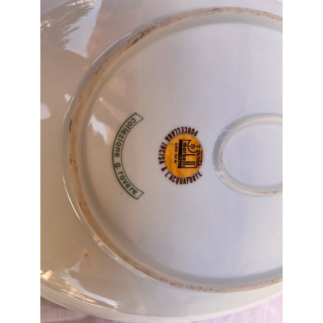 Rovere Series Plate in 24 Karat Gold and Porcelain from Morbelli, 1890s For Sale - Image 6 of 7