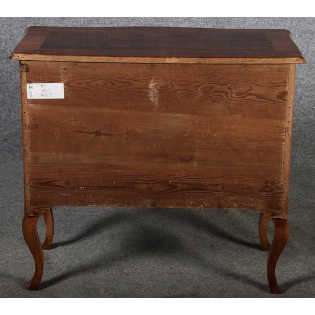 Brown Small Antique Baroque Biedermeier Style Chest of Drawers 1900, Walnut For Sale - Image 8 of 10