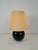 Black Opaline Glass Spherical Table Lamp in the style of Jacques Adnet, 1950s For Sale - Image 3 of 10