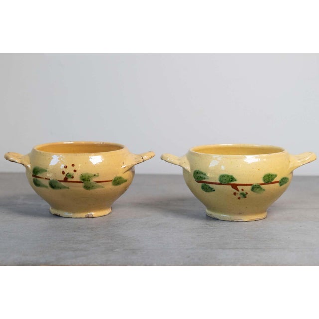 French Petite 19th Century Eastern French Yellow Glazed Pottery Bowls from Innimont For Sale - Image 3 of 5