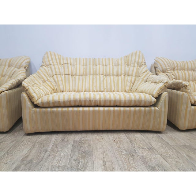 The Space Age lounge set was produced in the 1960s. The set consists of a sofa and two armchairs. Structure made of...