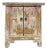 16.25" Distressed Pink Brown 2 Doors End Table Nightstand Chest For Sale
