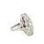 Silver Art Deco 18k White Gold Diamond Filigree Ring, Size 6 For Sale - Image 8 of 8