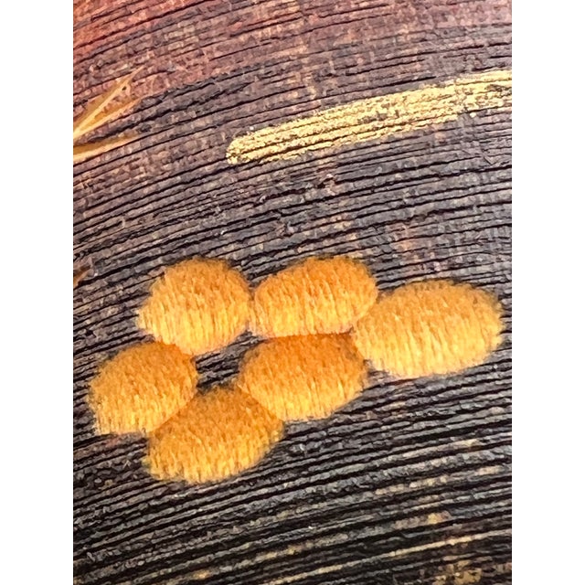 Vintage Sosaku Kokeshi Doll in Red Kimono With Floral Kimono For Sale - Image 11 of 12