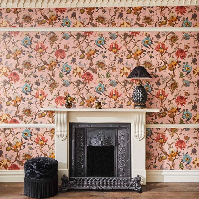 Introduce ARTEMIS to your home with this artful wallpaper stamped with intricately painted wild flowers. The blush pink...