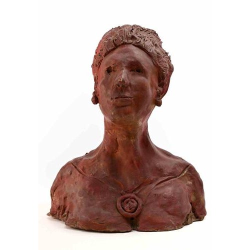 1960s Sirio Pellegrini, Modern Terracotta Sculpture Portrait, 1960s, Terracotta For Sale - Image 5 of 5
