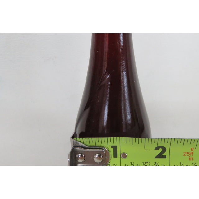 Avon Empty Glass Bottle With Stopper From 1970s Ruby Bud Vase Cologne Line 5014b For Sale - Image 10 of 10