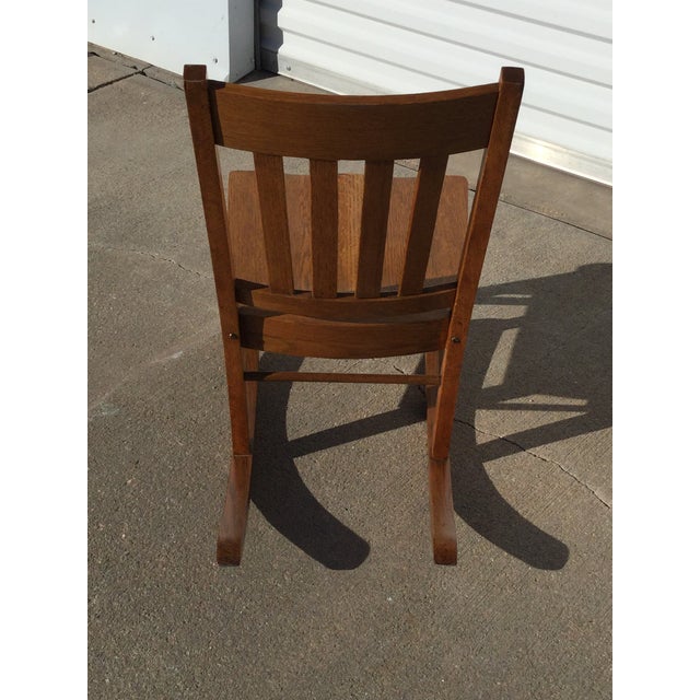 Early American Antique Oak Mission Style Rocking Chair Chairish