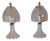 Vintage Bedside Lamps with Crystal Glass Base, 1970s, Set of 2 For Sale