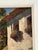 Description Original oil painting depicting an Italian coastal village with stone houses, a waterfront walkway, and boats...