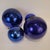 Late 19th Century Indigo Blue Spheres in Eglomisé Glass, France, 1930s, Set of 4 For Sale - Image 9 of 18