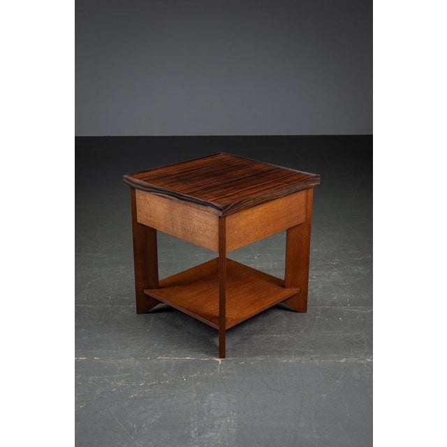Hague School Side Table by Architect H. Wouda, 1920s For Sale - Image 6 of 13