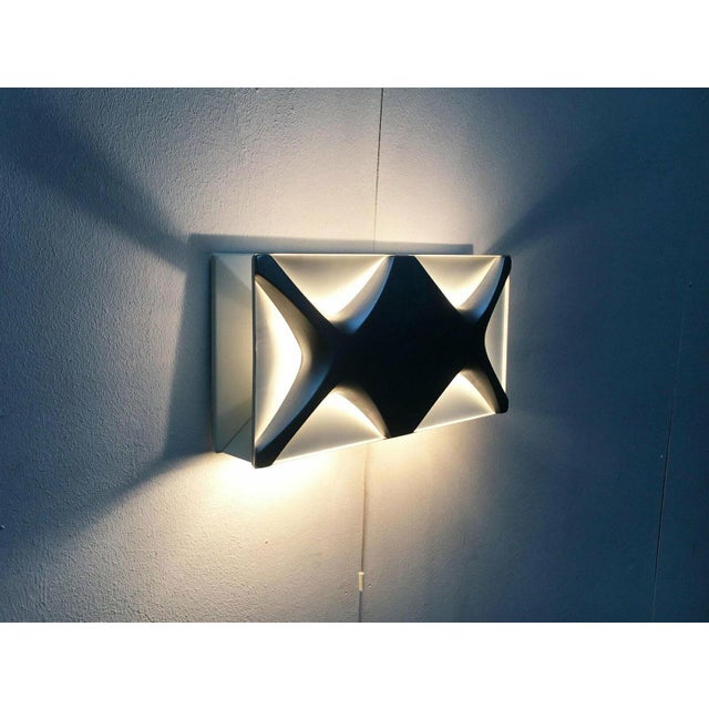 Mid-Century Space Age Cross Oyster Style Wall Lamp by Klaus Link for Heinz Neuhaus Leuchten, Germany, 1960s, Set of 2 For Sale - Image 11 of 18