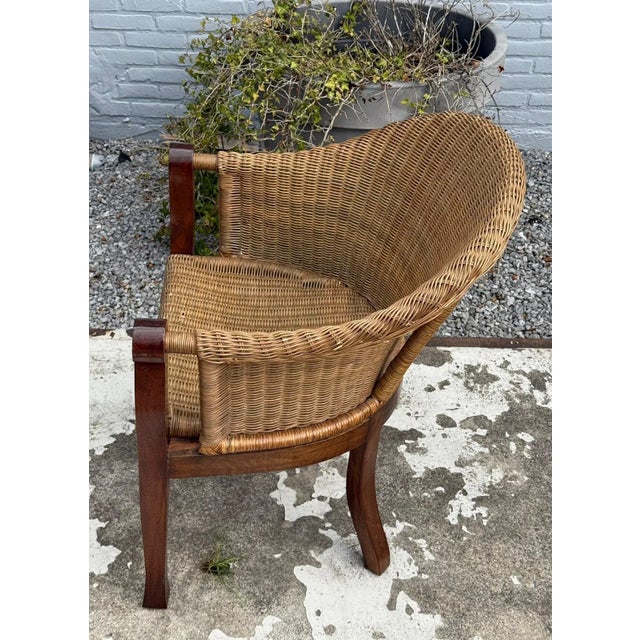 Vintage Wicker Armchair, 1950s For Sale - Image 13 of 14