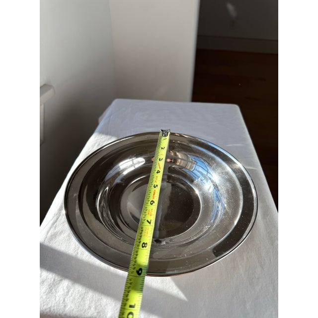 Metal Vintage Sterling Silver Classic Plain Rim Bowl - 157 G For Sale - Image 7 of 7