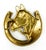 Brass Vintage Brass Horse Head & Horseshoe Door Knocker With Celtic Knot – English Equestrian / Traditional For Sale - Image 8 of 9
