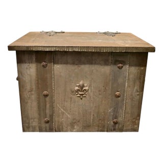 Antique Industrial Chest in Steel, 1890 For Sale
