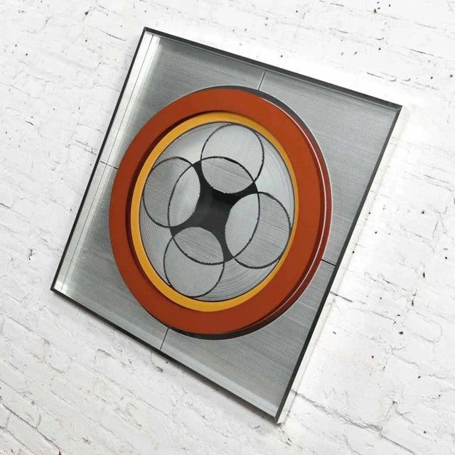 Pop Art Vintage Modern Mod Op Art or Pop Art Mirror by Greg Copeland Style #1034 For Sale - Image 3 of 13