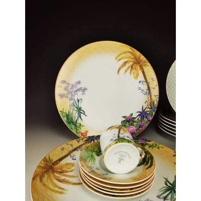 Postmodern Tropical Coffee and Dessert Service in Limoges Porcelain by Bernardaud, France, 2010s, Set of 21 For Sale - Image 3 of 8