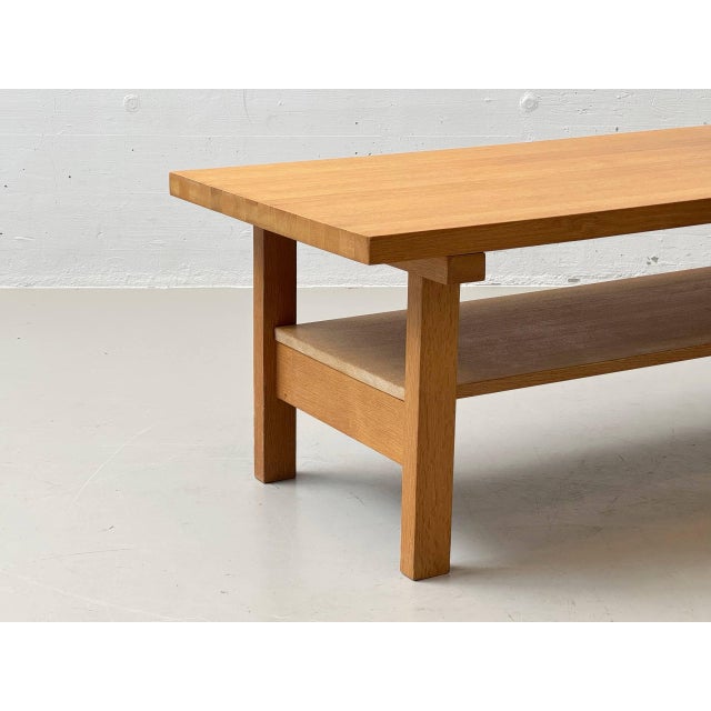 Mid-Century Scandinavian Oak Coffee Table, 1970s For Sale - Image 4 of 17