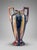 1940s Large French Art Deco Polychrome Flambé Glazed Ceramic Vase with Handles from Elgé, 1940s For Sale - Image 5 of 8