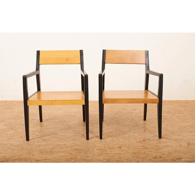 Set of Framed Hardwood Painted Black Chairs from Horgen Glarus. For Sale - Image 12 of 12