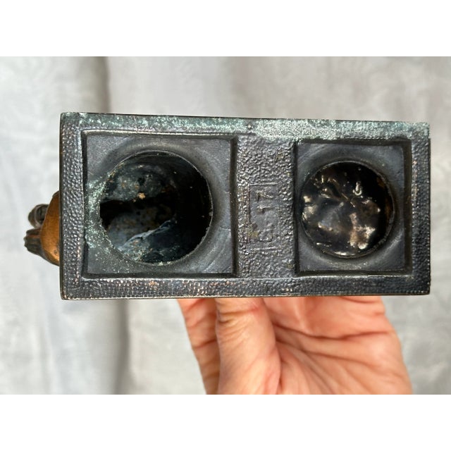 Antique Bronze Lion Paperweight For Sale - Image 9 of 12