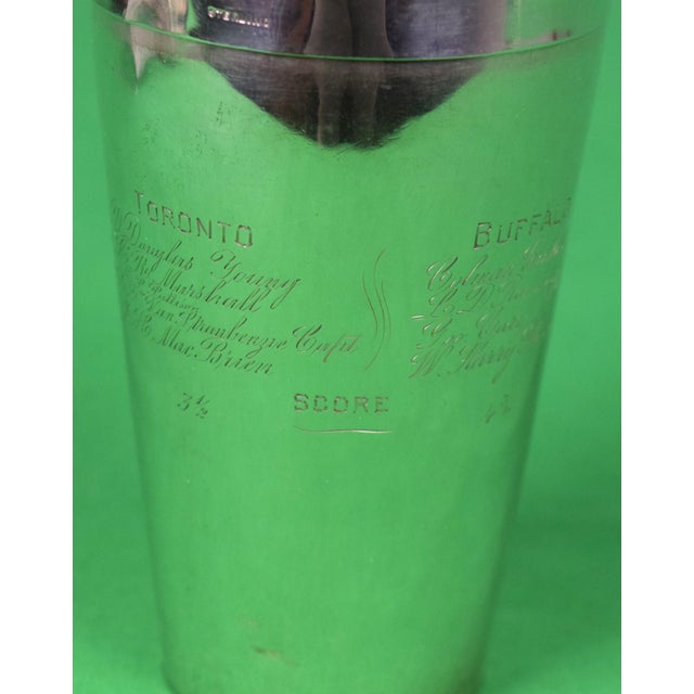 1900 - 1909 Polo Toronto Hunt Club vs Buffalo Country Club 1909 Sterling Silver Cocktail Shaker For Sale - Image 5 of 8