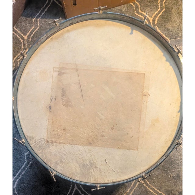 1920s Slingerland Art Deco Hand-Painted Bass Drum With Dancing Nymph & Spiderweb” For Sale - Image 4 of 12