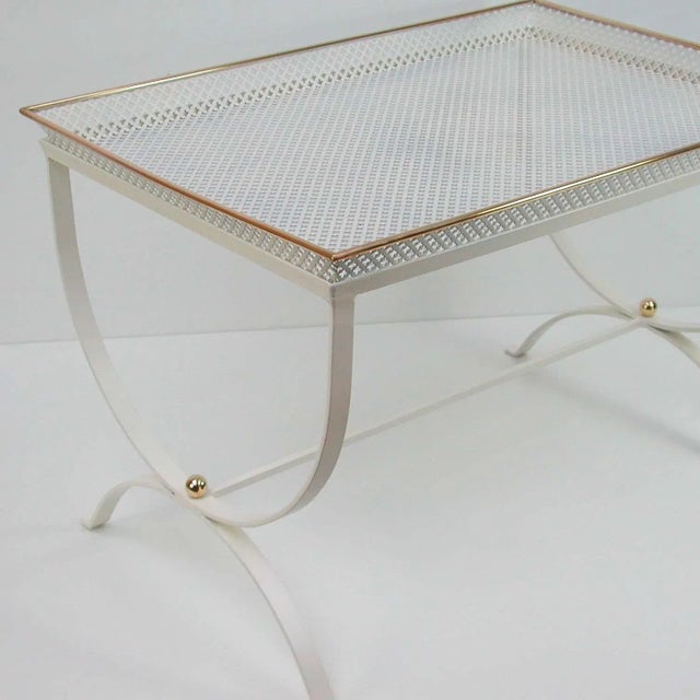 Mid-Century French White Side Table, 1950s For Sale - Image 12 of 13
