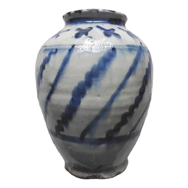 19th Century Qajar Earthenware Vase For Sale