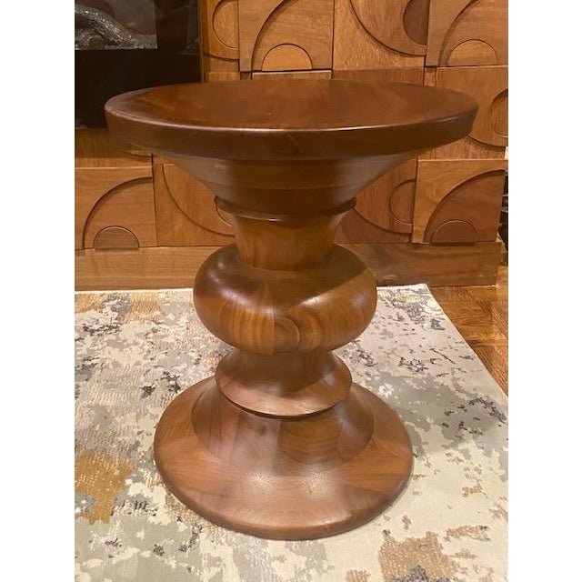 Eames Model B "Time Life" Walnut Stool For Sale - Image 6 of 9