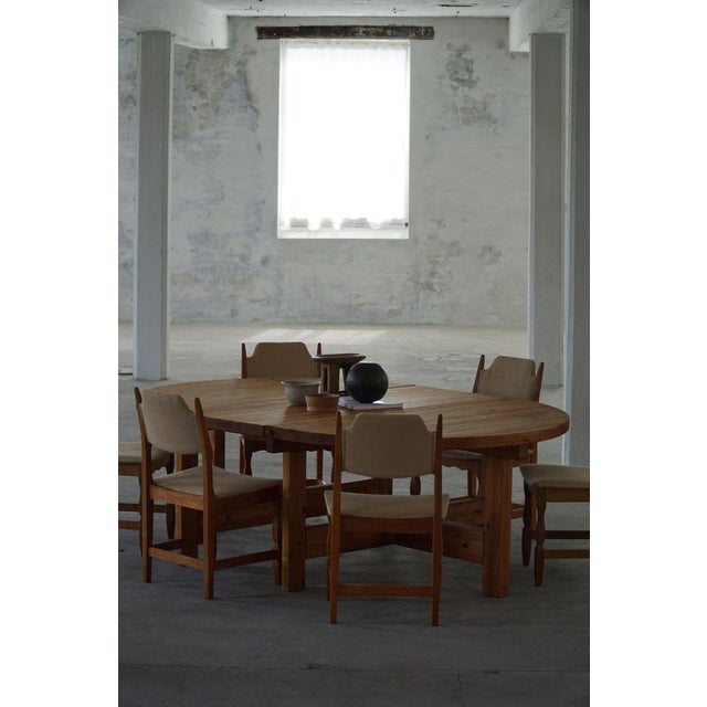 Brown Large Mid-Century Modern Danish Dining Table in Pine from Tage Poulsen, 1970s For Sale - Image 8 of 18