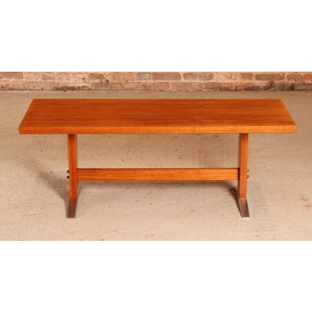 Mid-Century Modern German Teak Coffee Table with Cast Aluminium Legs, 1960s For Sale - Image 10 of 12