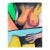 Nude at the Beach - Abstract Expressionist Figurative in Conté Crayon by Michael William Eggleston For Sale