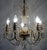 Metal Brass and Lead Crystal 5-Light Chandelier from Preico, 1970s For Sale - Image 7 of 9
