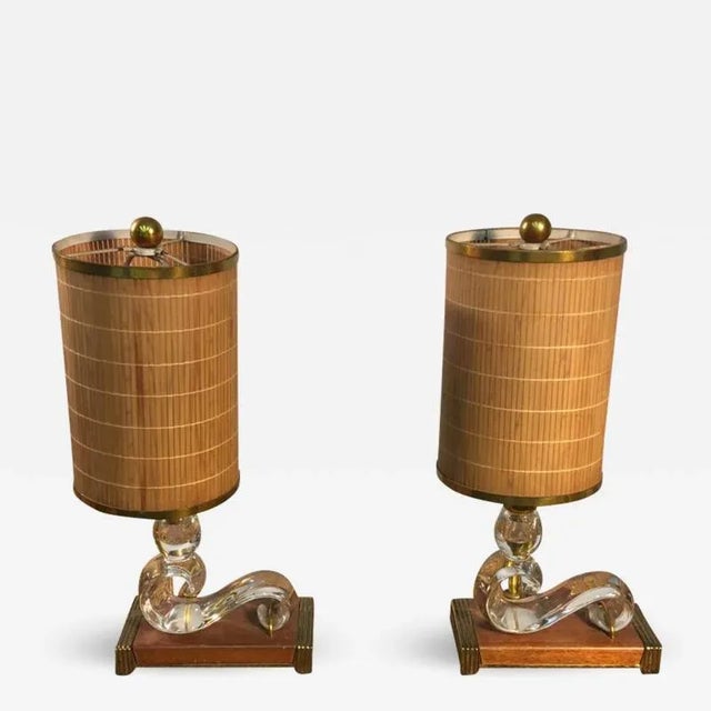 Baccarat Style Art Deco Lamps - a Pair For Sale - Image 11 of 11