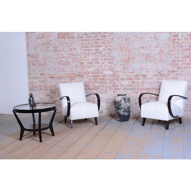 Set of Art Deco Armchairs attributed to J. Halabala for Up Závody, Czech, 1940s For Sale - Image 17 of 18