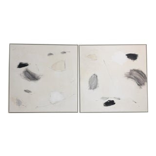 Abstract Paintings 37" Square Pair For Sale